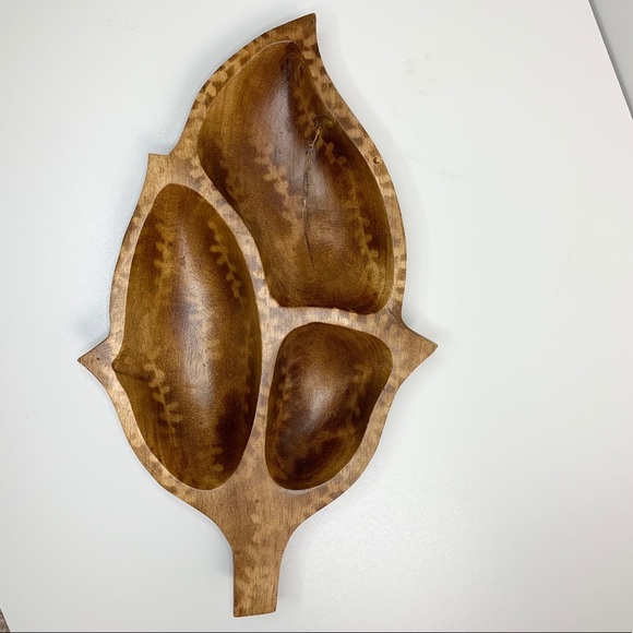 Fall Leaf Mango Wood Serving Tray - Picture 2 of 6